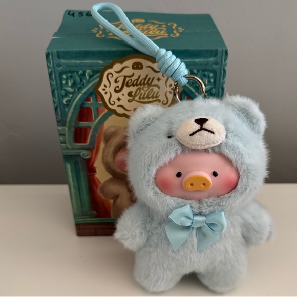 ToyZero+ Other - LULU THE PIGGY Vintage Teddy Shop Plush Vinyl Face Pendant TENDER TEDDY